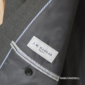 J.M. Haggar Gray Blazer Mens 44R Sport Jacket Classic Fit Modern Pockets